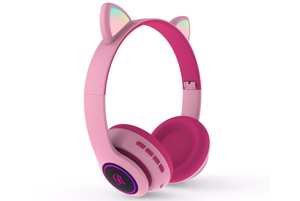 AUDIFONOS GAMER ROSADOS RETROILUMINADOS RGB
