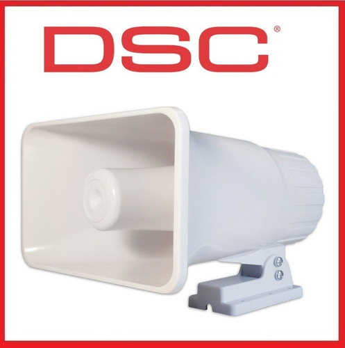 SIRENA PARA ALARMA DOBLE TONO 30W- DSC BLANCA