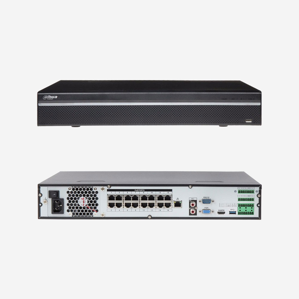 NVR 32CH H.265+ DECODIFICACION 4CH@4K O 16CH@2MP AB ENTRADA 320MBPS 4 SATA 2 HDMI 16 POE MAX 150W
