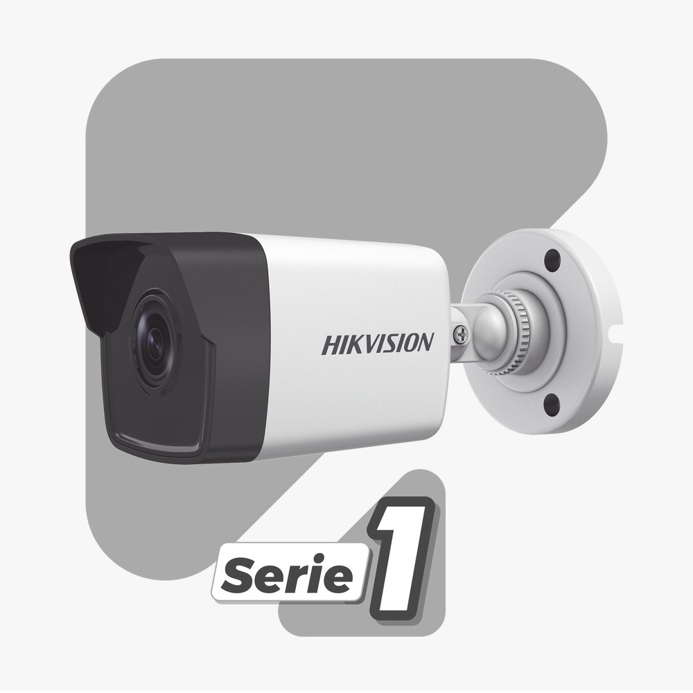 Bala IP 4 Megapixel / Lente 2.8 mm / 30 mts IR / WDR 120 dB / Exterior IP67 / Hik-Connect P2P / H.265+ / PoE / Onvif