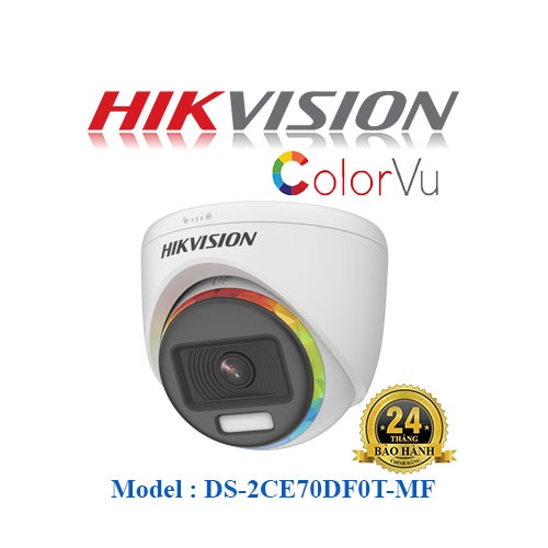 Domo TURBOHD 2 Megapixel (1080p) / Imagen a color VU 24/7 / Lente 2.8 mm / METAL / Luz Blanca 20 mts / Exterior IP67 / TVI-AHD-CVI-CVBS / dWDR / Hikvision