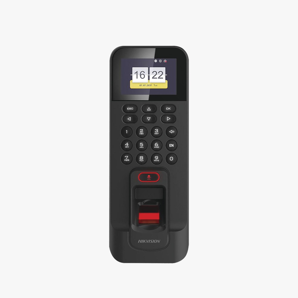 Biometrico Stand Alone con Lector de Proximidad MIFARE / 3,000 Huellas / TCP-IP / 150,000 Eventos / HIKVISION