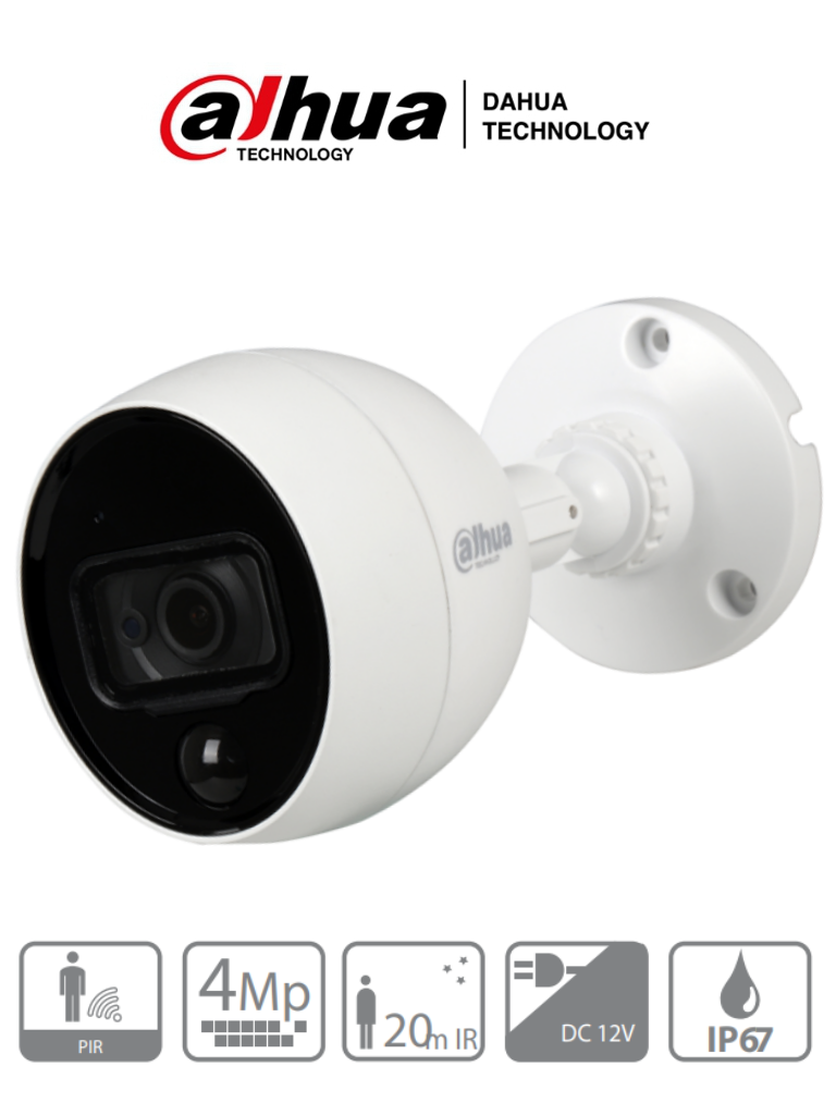 CAMARA BALA 4 MEGAPIXELES EXTERIOR 20M IR PIR INTREGRADO 10M