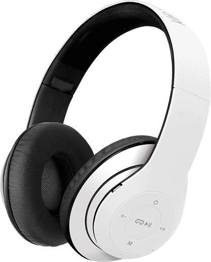 AUDIFONOS DIADEMAS COMPACTAS BLUETOOTH CONTRARUIDO PLEGABLE BLANCOS