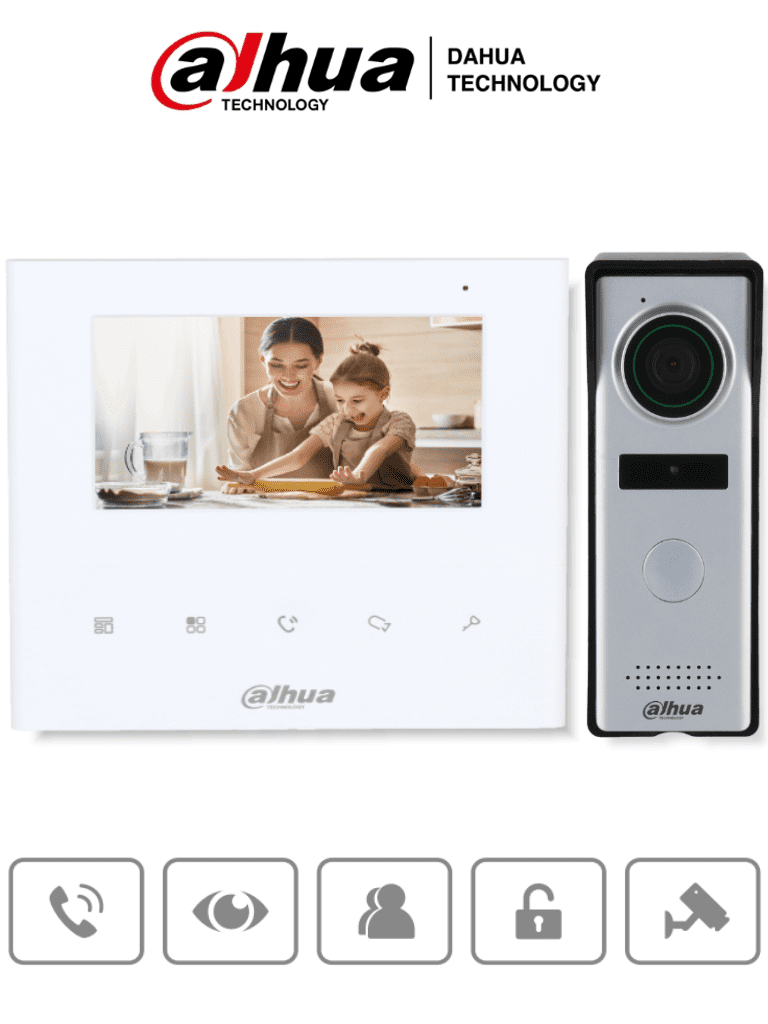 INTERCOMUNICADOR VIDEOPORTERO ANALÓGO 4 HILOS 1 BOTÓN CONTROL DE PUERTA / DAHUA