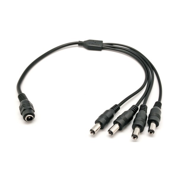 FUENTE CABLE DE PODER PULPO 1X4 ADAPTADOR NEGRO