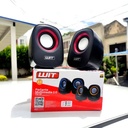 PARLANTES USB 3.5 PARA PC COMPUTADOR ROJO MULTIMEDIA 6W