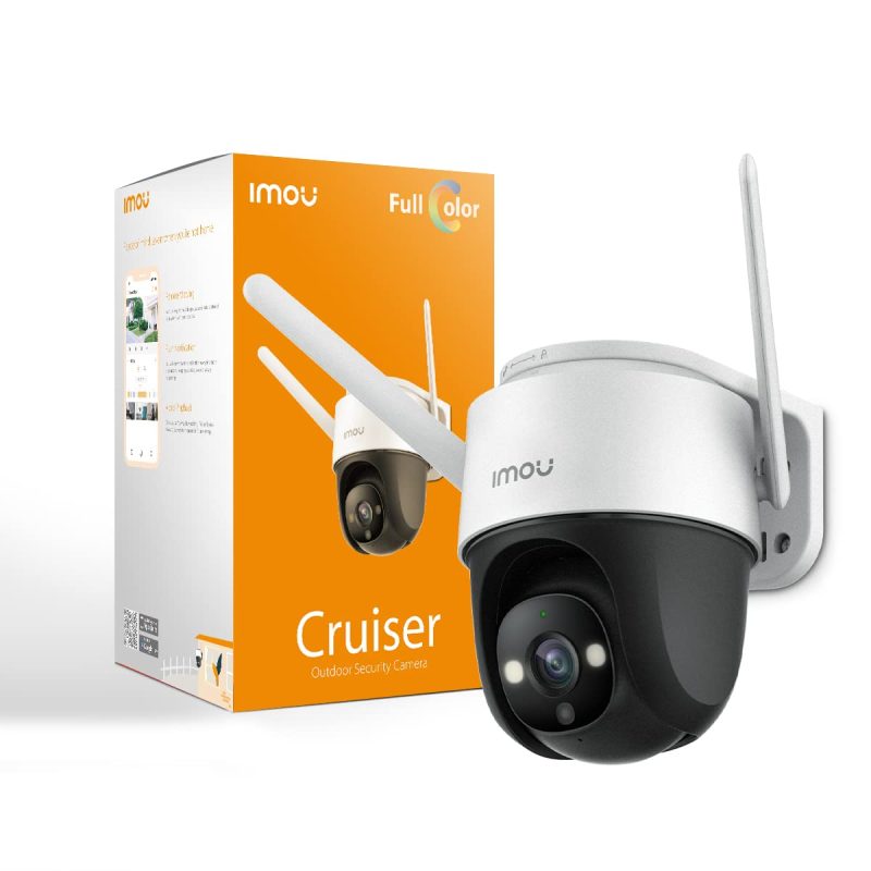 CAMARA CRUSIER IMOU WIFI FULL COLOR PT 4MP IP,IR LED 30M,3.6MM,DUAL ANTENA 120M,H.265,SLOT MICRO SD,AUDIO DOBLE VIA,CON FUENTE