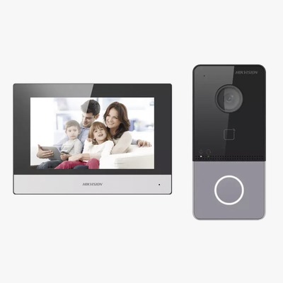 KIT DE VIDEOPORTERO IP WIFI CON LLAMADA A APP DE SMARTPHONE (HIKCONNECT) / FRENDE DE CALLE IP65 / SOPORTA POE ESTANDAR / HIKVISON