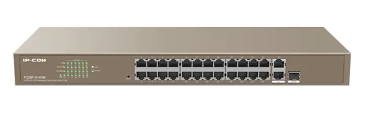 SWITCH ADMINISTRABLE POE 26P RJ45 2P GIGABIT DE SUBIDA 2 PTOS SFP HASTA 30W POR PUERTO - T