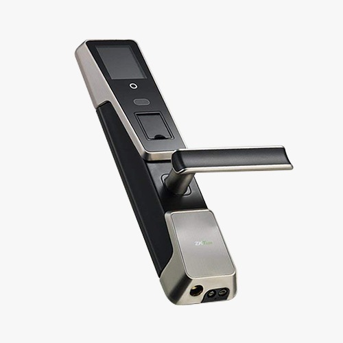 CERRADURA MULTIBIOMETRICA 100 USUARIOS VERIFI. POR ROSTRO HUELLA SILKID Y TARJETA MIFARE COLOR PLATA