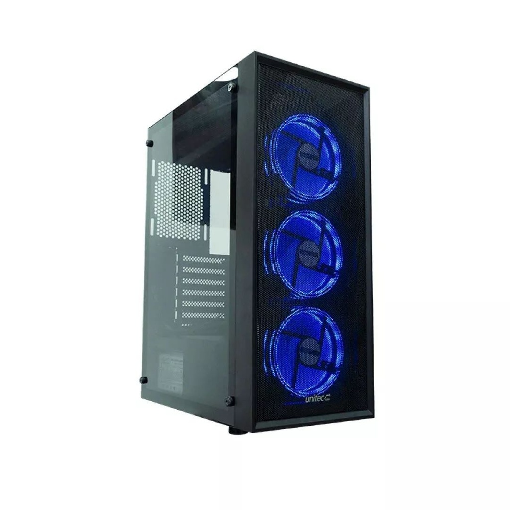 CHASIS GAMER VIDRIO TEMPLADO RGB 3 VENTILADORES