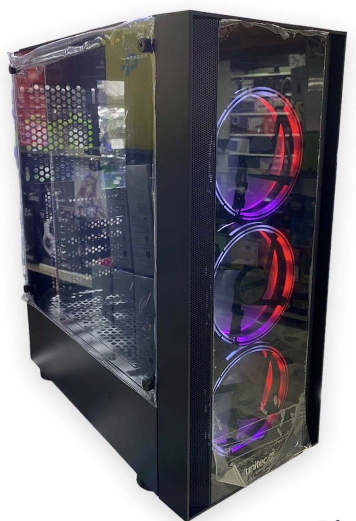CHASIS GAMER UNITEC VIDEO TEMPLADO ATX-MINI ATX-MICRO ATX 1908