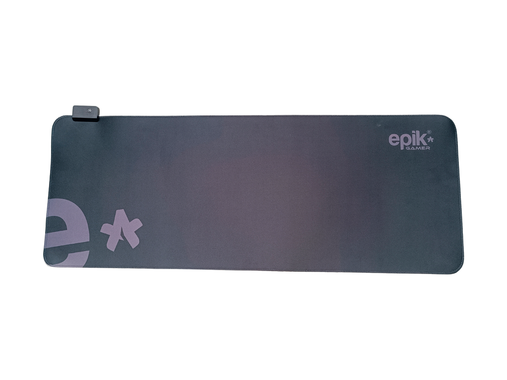 PAD MOUSE GAMER RGB NEGRO EXTRA LARGO 78X30CM EPIK