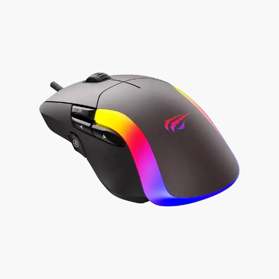 MOUSE GAMER HAVIT 8 BOTONES 12000DPI USB RGB SOFTWARE