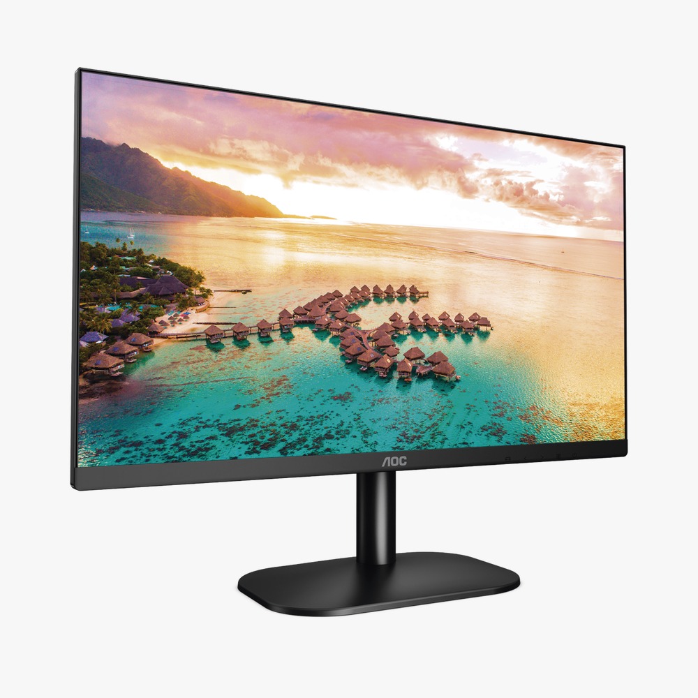 MONITOR AOC LED DE 23.8" VESA RESOLUCION 1920 x 1080 PIXELES ENTRADAS VGA/HDMI PANEL IPS LCD BACKLIGHT LED / ULTRA DELGADO