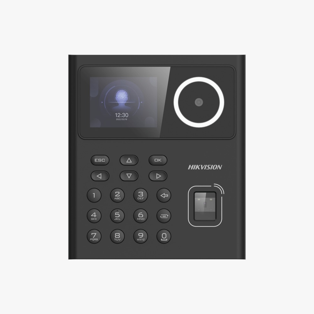 Terminal de Reconocimiento Facial con lector MIFARE / Hasta 1.5 mts en lectura / Soporta P2P Hik-Connect / 500 Rostros / 1.000 Huellas / 1.000 Tarjetas / PIN / ISAPI-ISUP 5.0