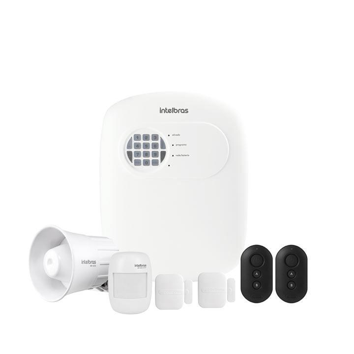 KIT DE ALARMA INTELBRAS PANEL + SIRENA + 1 SENSOR + 2 CONTROL + 2 CONTACTOS