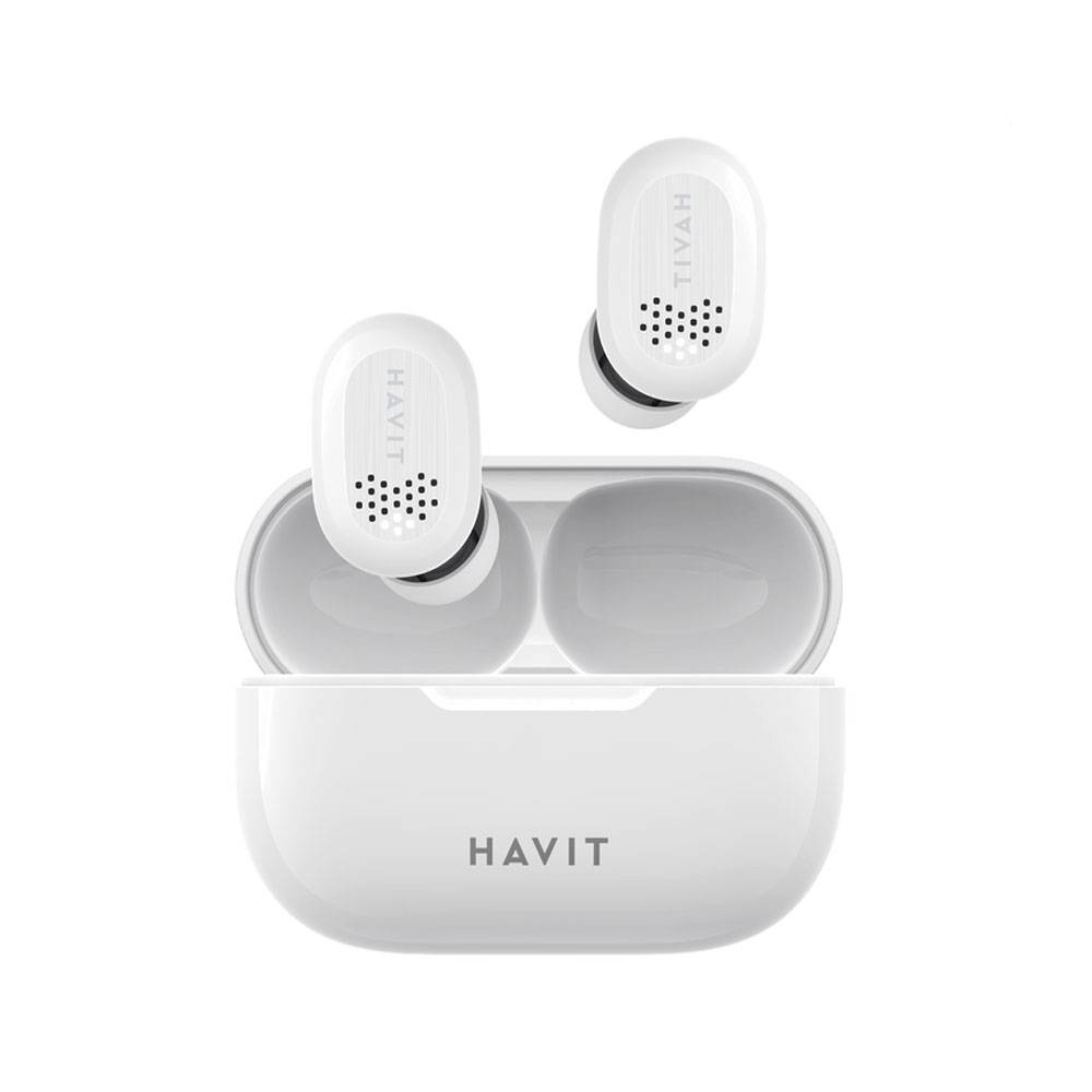 AUDIFONOS BLUETOOTH HAVIT TW925 SMART TOUCH AIRPODS BLANCOS