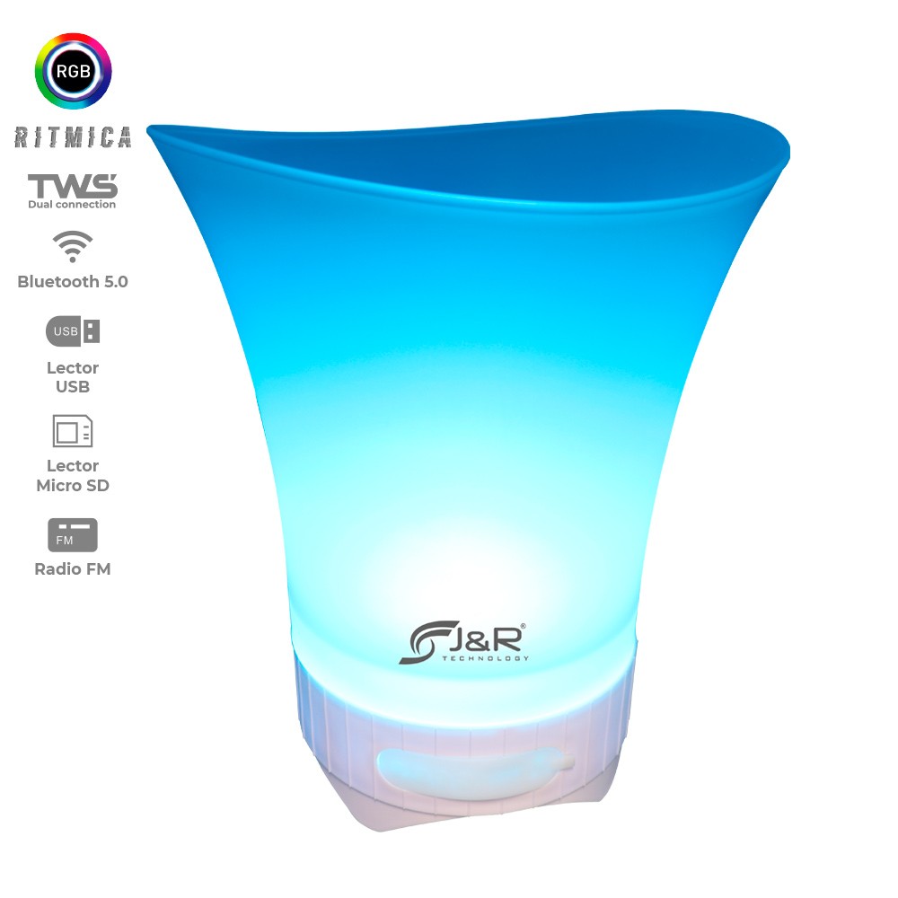 PARLANTE BLUETOOTH RGB ACRILICO HIELERA 5W RGB