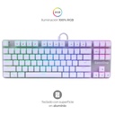 TECLADO MECANICO GAMER BLANCO RGB SWITCH CAFE GS200-B