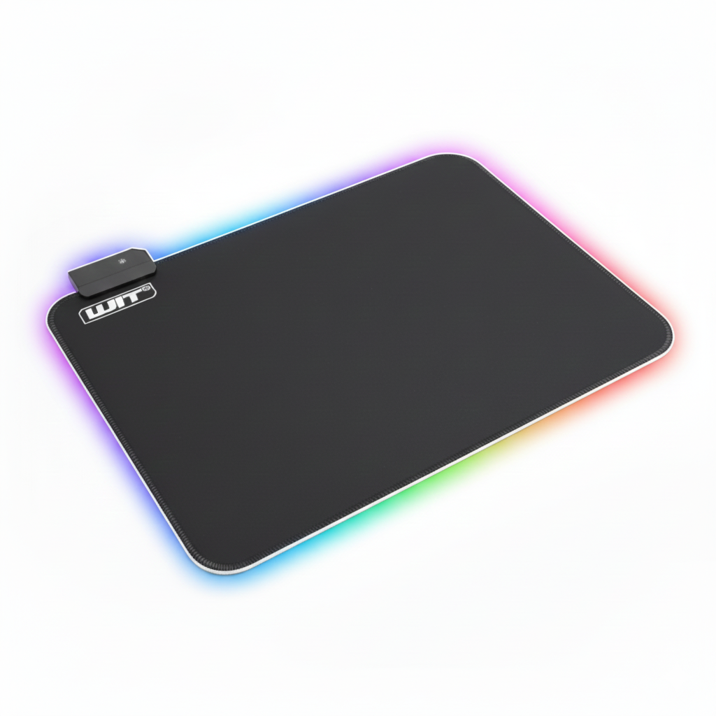 PAD MOUSE GAMING LED NEGRO ANTIDESLIZANTE 35X25