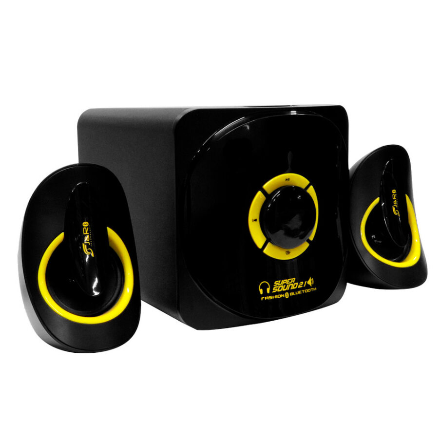 PARLANTES BLUETOOTH TEATRO EN CASA SUPER SOUND 2.1 J&R  RADIO FM USB MICRO SD | 100W CONTROL
