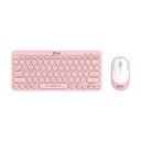 COMBO ROSADO DE TECLADO + MOUSE 3 BOTONES INALAMBRICO IDIOMA ESPAÑOL