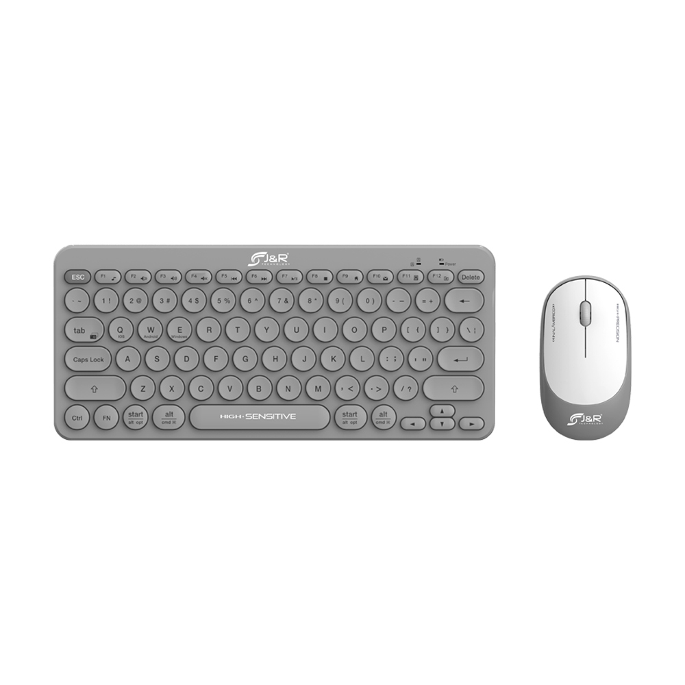 COMBO GRIS DE TECLADO + MOUSE 3 BOTONES INALAMBRICO IDIOMA ESPAÑOL
