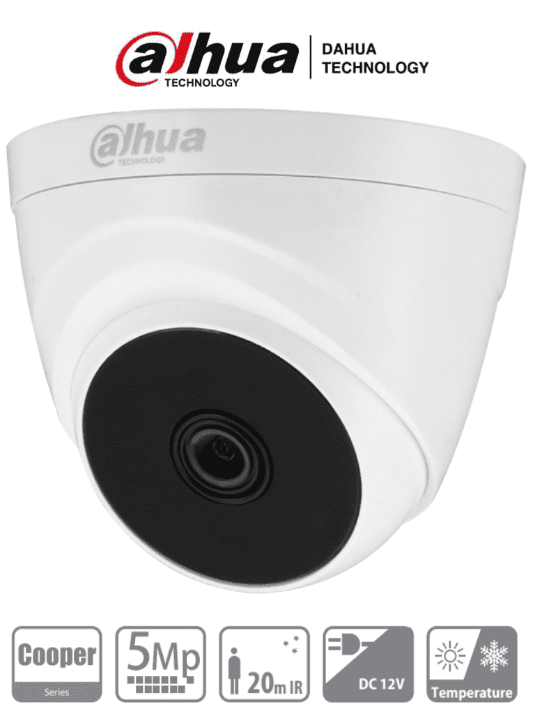 CAMARA 4 EN 1 1/2,7" CMOS 5MP@20FPS TIPO DOMO PLASTICO 2,8MM FOV 93° DWDR IR 20M CON AUDIO