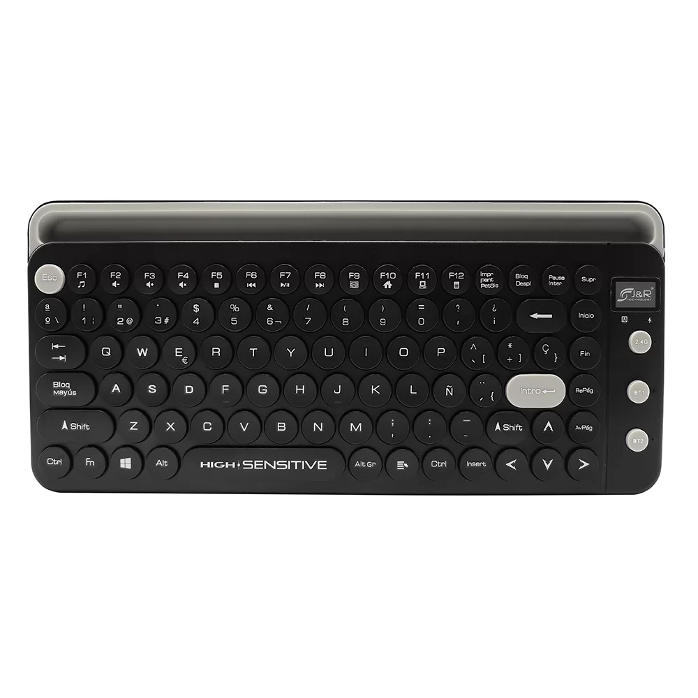 TECLADO BLUETOOTH COMPACTO INALAMBRICO RECARGABLE MULTIMEDIA JYR