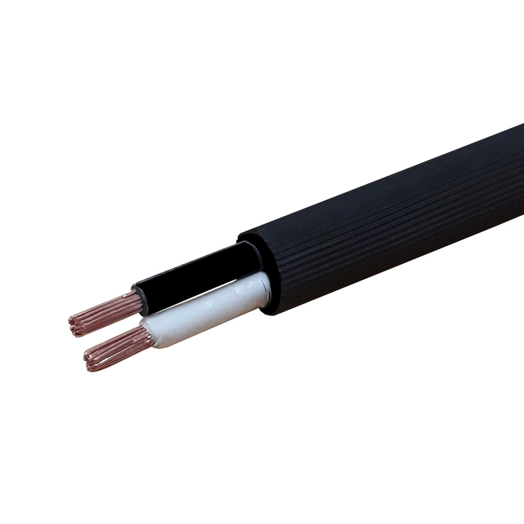 CABLE COBRE ENCAUCHETADO 2X12AWG NEGRO ST PVC 600V 90°C CONALCABLES