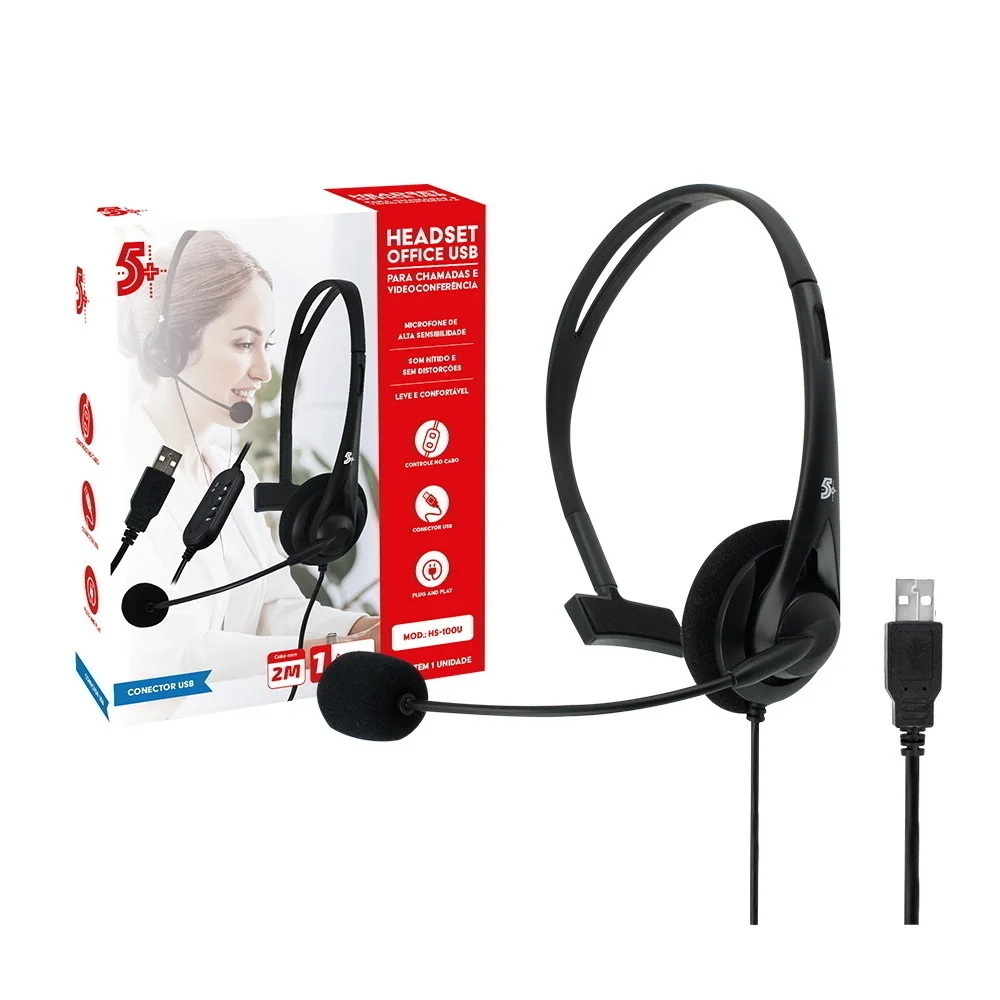 DIADEMA AUDIFONOS GENIUS USB MONO AURICULAR CALL CENTER PC NEGROS