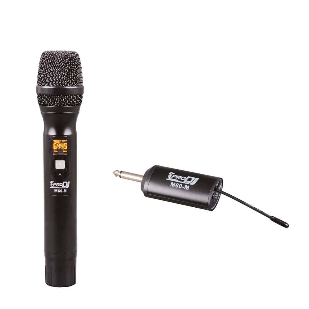 MICROFONO INALAMBRICO DE MANO BANDA UHF 25 FRECUENCIAS ALCANZE 50M