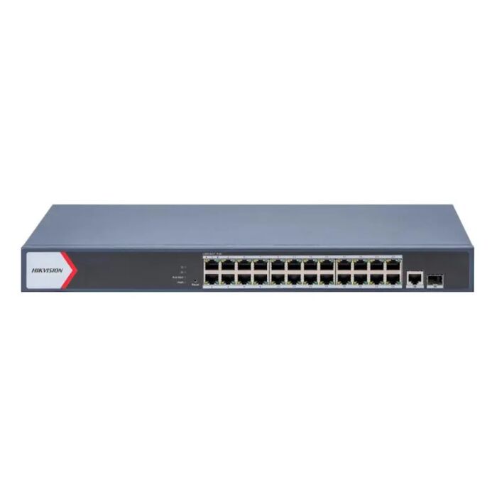 SWITCH DE 24 PUERTOS BASE 1000 GIGABYTE POE HIKVISION 2 PUERTOS SFP