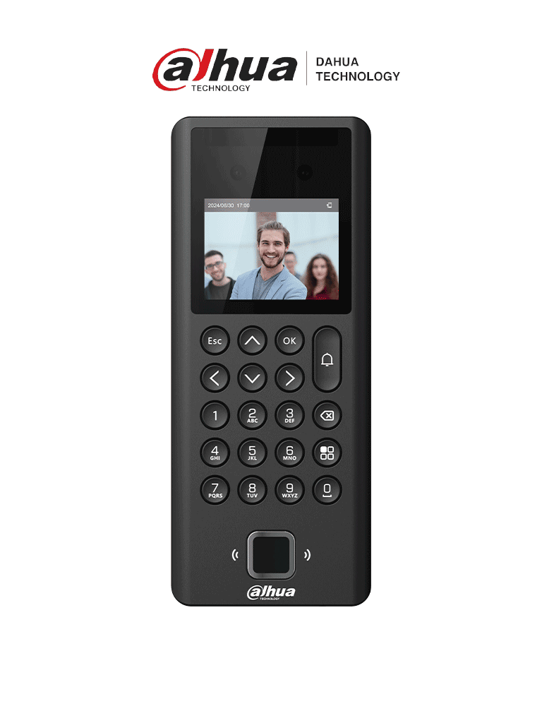 CONTROL DE ACCESO FACIAL HUELLA TARJETA Y CLAVE SOPORTA ESCLAVO WIFI P2P APP DAHUA