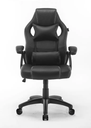 SILLA GAMER RAPTOR SENCILLA NEGRA CUERINA BASCULANTE BASE NYLON