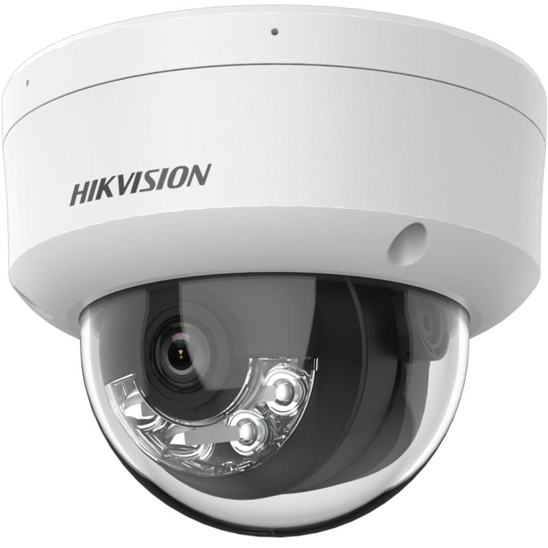 CAMARA DE SEGURIDAD HIKVISION IP DOMO DE 4 MEGAPIXEL ANTIVANDALICO POE 30MT MICROFONO IP66 ACUSENSE DUAL LIGHT COLOR VU