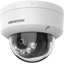 CAMARA DE SEGURIDAD HIKVISION IP DOMO DE 4 MEGAPIXEL ANTIVANDALICO POE 30MT MICROFONO IP66 ACUSENSE DUAL LIGHT COLOR VU