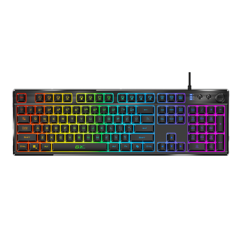 TECLADO GAMER K7 GENIUS SCORPION MEMBRANA USB NEGRO RETROILUMINADO