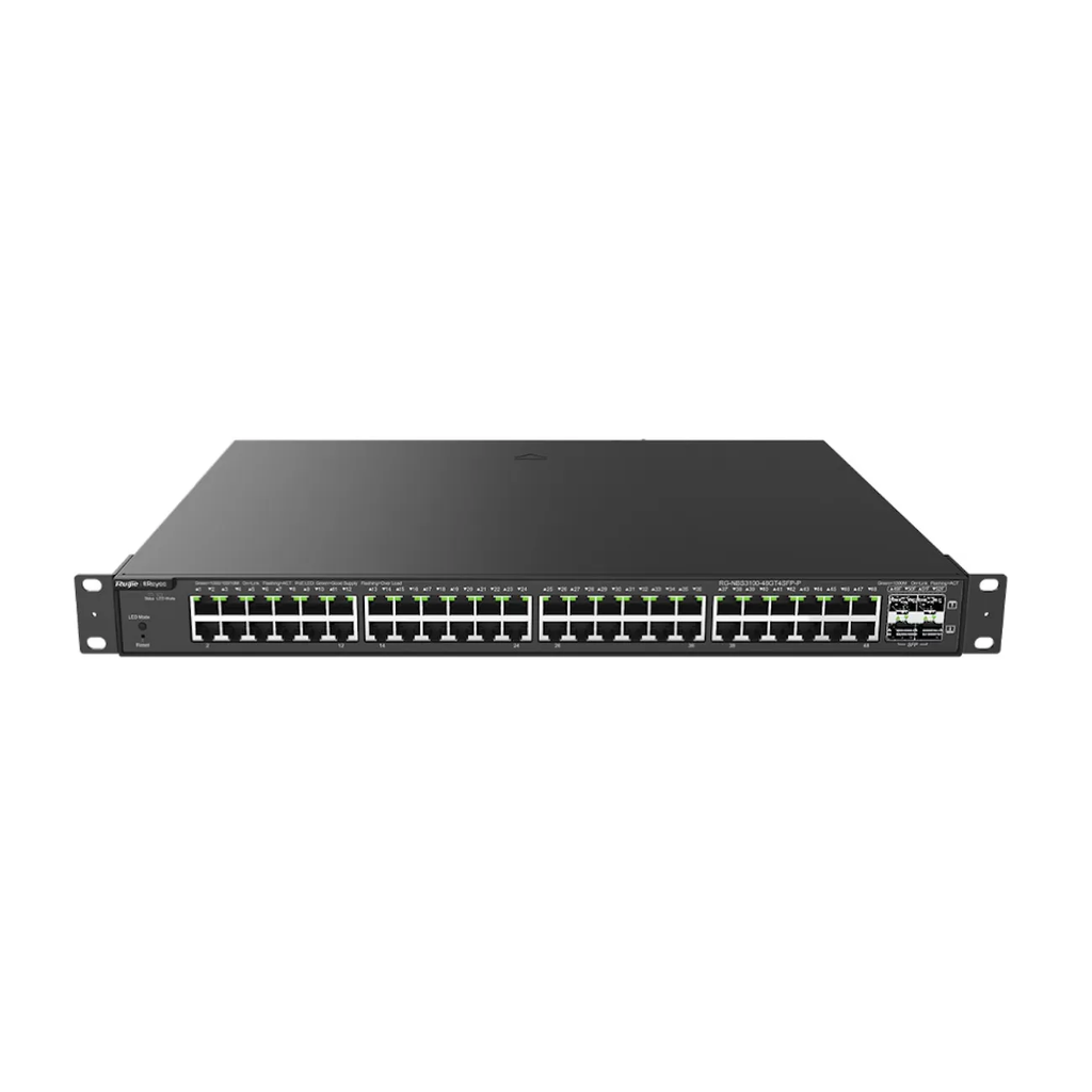 SWITCH DE 48 PUERTOS POE GIGABIT Y 4 PUERTOS SFP ADMINISTRABLE EN LA NUBE RUIJIE