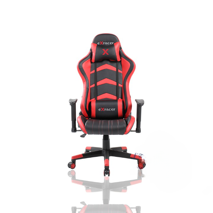 SILLA GAMER ROJA RECLINABLE ROJA BRAZOS 2D BASE NYLON ERGONOMICA