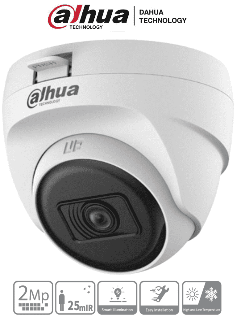 CAMARA DE SEGURIDAD DAHUA DOMO PLASTICO DE 2.8MM 30M CON AUDIO