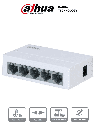 SWITCH DE ESCRITORIO BASICO PLASTICO BLANCO 10/100 DAHUA CAPA 2
