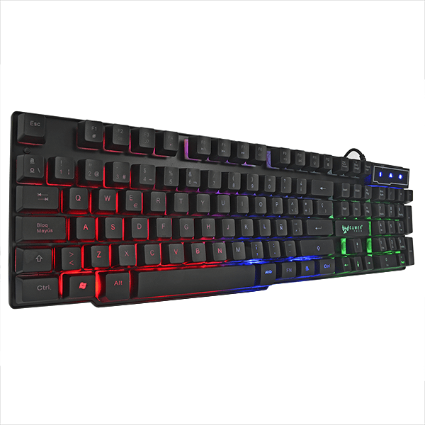 TECLADO GAMER USB MEMBRANA RETROILUMINADO LED RGB JALTECH