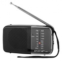 RADIO PORTATIL AM/FM CON ANTENA COMPACTO NEGRO PORTABLE AURICULARES