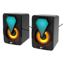 PARLANTE GAMER RGB PARA PC USB NEGROS HAVIT 6W 2.0 COMPUTADOR
