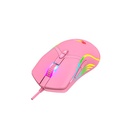 MOUSE GAMER RGB RETROILUMINADO 7200DPI 6 BOTONES USB ROSADO HAVIT