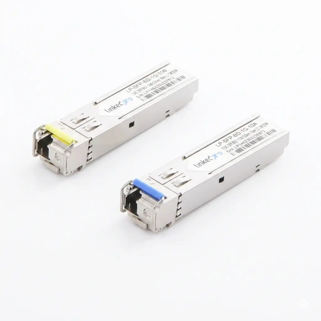 TRANSCEPTORES BIDIRECCIONALES SFP MONOMODO 1.25 GBPS CONECTOR LC PAREJA