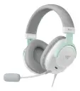 AUDIFONOS DIADEMA GAMER BLANCO CABLEADA 3.5MM XBOX PS5 PS4 50MM